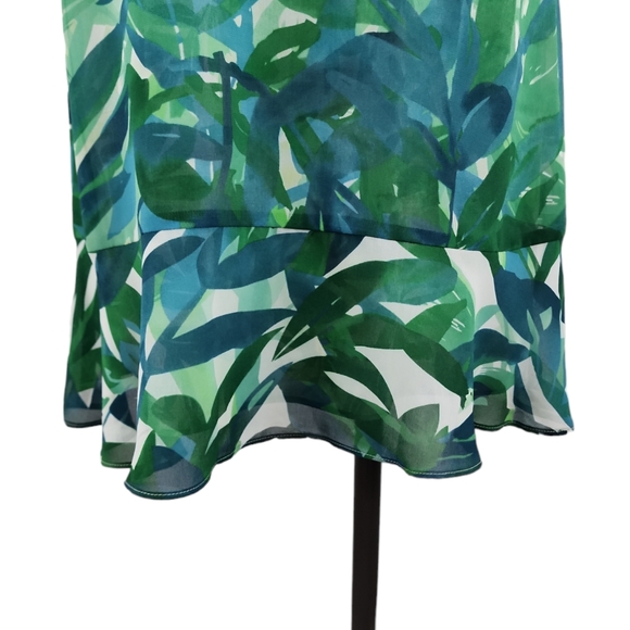 CAbi Green Fond Castaway Tropical Dress M Spaghetti Strap - Picture 3 of 5